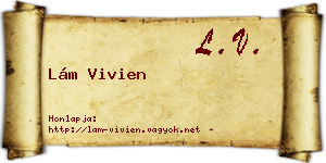 Lám Vivien névjegykártya